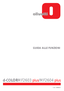 Manuale Olivetti d-Color MF2603 plus Stampante multifunzione