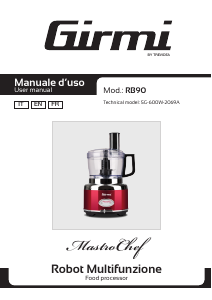 Manual Girmi RB9002 Food Processor