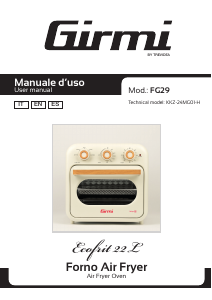 Manual de uso Girmi FG29 Horno