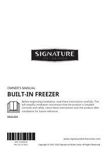Bruksanvisning LG SKSCF1811P Signature Frys