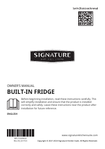 Bruksanvisning LG SKSCR2411P Signature Kylskåp