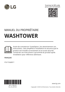 Mode d’emploi LG F761TOWERB2 Lave-linge séchant