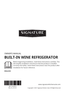 Manual LG SKSCW241RP Signature Wine Cabinet