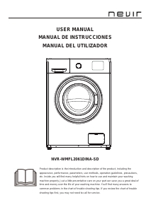 Manual de uso Nevir NVR-WMFL2061DINA-SD Lavadora