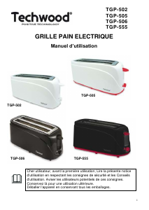 Mode d’emploi Techwood TGP-555 Grille pain