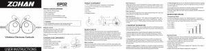 Manual Zohan EP02 Headphone