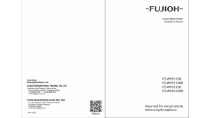 Manual Fujioh FZ-WH5133N Boiler