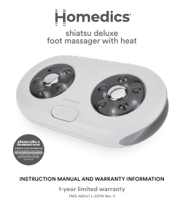 Manual de uso Homedics FMS-125HJ Masajeador