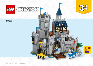 Manual Lego set 31168 Creator Castel medieval cu cai și cavaleri