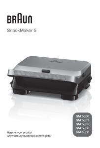 Kullanım kılavuzu Braun SM 5000 SnackMaker 5 Izgara tost makinesi