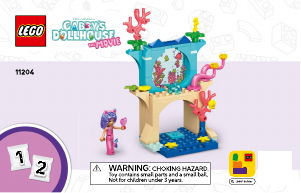 Rokasgrāmata Lego set 11204 Gabbys Dollhouse Nāriņas Gabijas piedzīvojums akvārijā