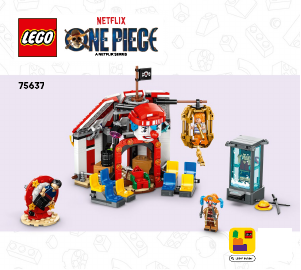 Használati útmutató Lego set 75637 One Piece Buggy, a bohóc cirkuszi sátra