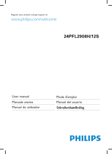 Mode d’emploi Philips 24PFL2908H Téléviseur LED