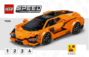 Manual Lego set 77238 Speed Champions Lamborghini Revuelto și Huracán STO