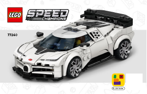 Manual Lego set 77240 Speed Champions Hipermașina sport Bugatti Centodieci
