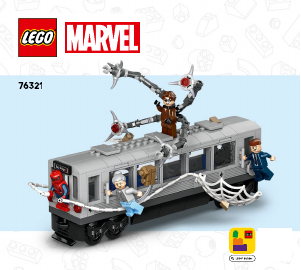 Bruksanvisning Lego set 76321 Super Heroes Spider-Man mot Doc Ock: tunnelbanescenen