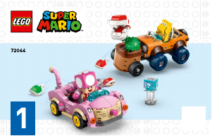 Brugsanvisning Lego set 72044 Super Mario Mario Kart – Piranha Plant og power-up