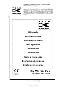 Handleiding Kalorik TKG MG 1007 DGC Magnetron