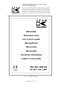 Manual de uso Kalorik TKG MG 1009 DG Microondas