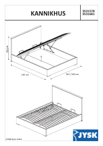 Manual JYSK Kannikhus (160x200) Estrutura de cama