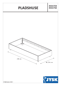 Manuale JYSK Pladshuse (90x200) Struttura letto