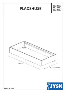 Manual JYSK Pladshuse (140x200) Bed Frame