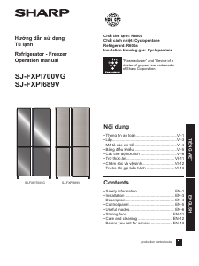 Bruksanvisning Sharp SJ-FXPI700VG-BK Kyl-frys