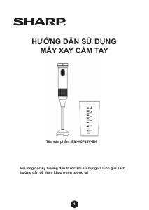 Manual Sharp EM-H074SV-BK Hand Blender