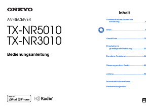Bedienungsanleitung Onkyo TX-NR3010 Receiver
