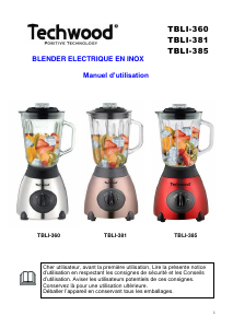 Mode d’emploi Techwood TBLI-360 Blender
