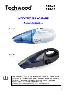 Mode d’emploi Techwood TAS-56 Aspirateur à main