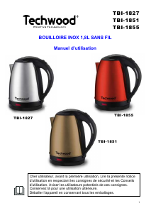 Mode d’emploi Techwood TBI-1827 Bouilloire