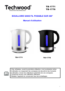 Mode d’emploi Techwood TB-1776 Bouilloire