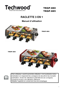 Mode d’emploi Techwood TRGP-880 Gril raclette