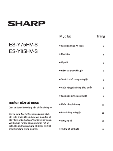Hướng dẫn sử dụng Sharp ES-Y85HV-S Máy giặt