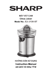 Manual Sharp EJ-J130-ST Citrus Juicer