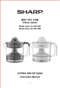 Manual Sharp EJ-J407-BK Citrus Juicer