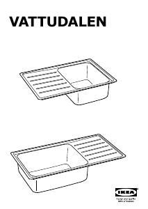 Manual IKEA VATTUDALEN Lavatório