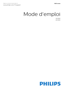 Mode d’emploi Philips 32PFS5803 Téléviseur LED