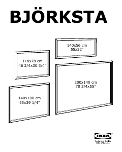 Manual IKEA BJORKSTA (140x100) Ramă foto