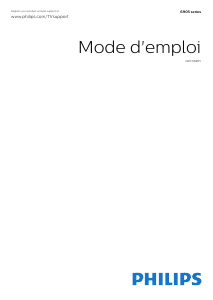 Mode d’emploi Philips 32PFS6905 Téléviseur LED