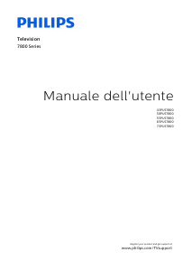 Manuale Philips 43PUS7800 LED televisore