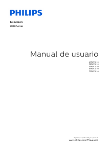Manual de uso Philips 50PUS7810 Televisor de LED