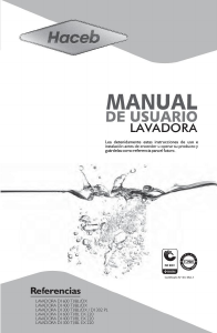 Manual de uso Haceb D1400 BL Lavadora