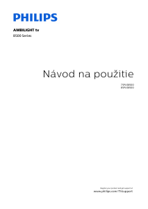 Návod Philips 75PUS8500 LED televízor