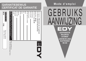 Handleiding Edy WD 985 Was-droog combinatie