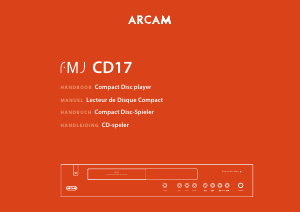 Bedienungsanleitung Arcam CD17 CD-player