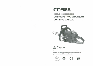 Manual Cobra CS620 Chainsaw