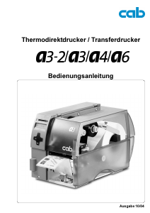 Bedienungsanleitung CAB A6 Etikettendrucker