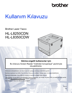 Kullanım kılavuzu Brother HL-L8250CDN Yazıcı